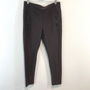 Athleta Leggings Stellar Tight High Rise Zipper Dark Brown Espresso Size Medium‎